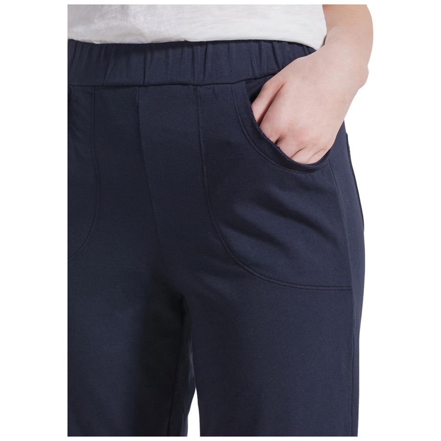 Pantaloni tuta slim fit in cotone stretch navy da donna Deha | D4252525515